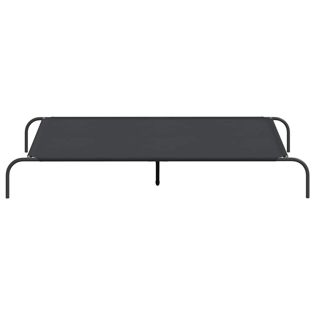 Elevated Dog Bed Black 150x90x20 cm Oxford Fabric and Steel