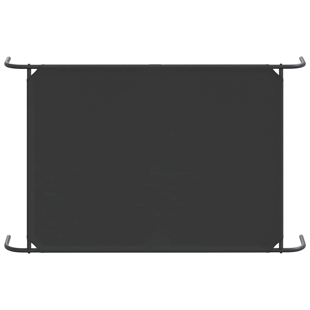 Elevated Dog Bed Black 150x90x20 cm Oxford Fabric and Steel