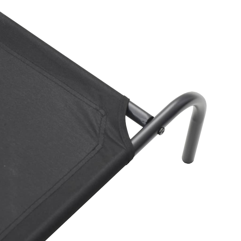 Elevated Dog Bed Black 150x90x20 cm Oxford Fabric and Steel