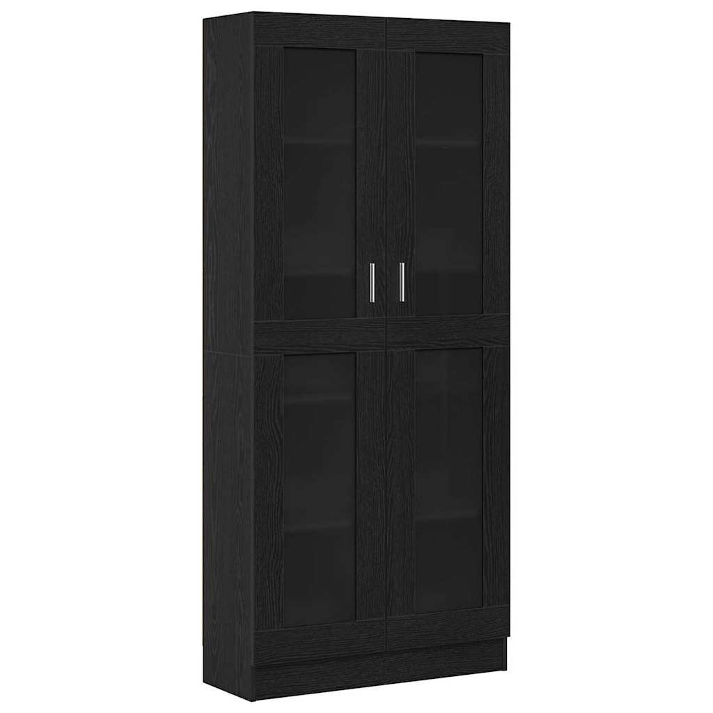 Book Cabinet Black oak 82.5 x 30.5 x 185 cm Engineered Wood