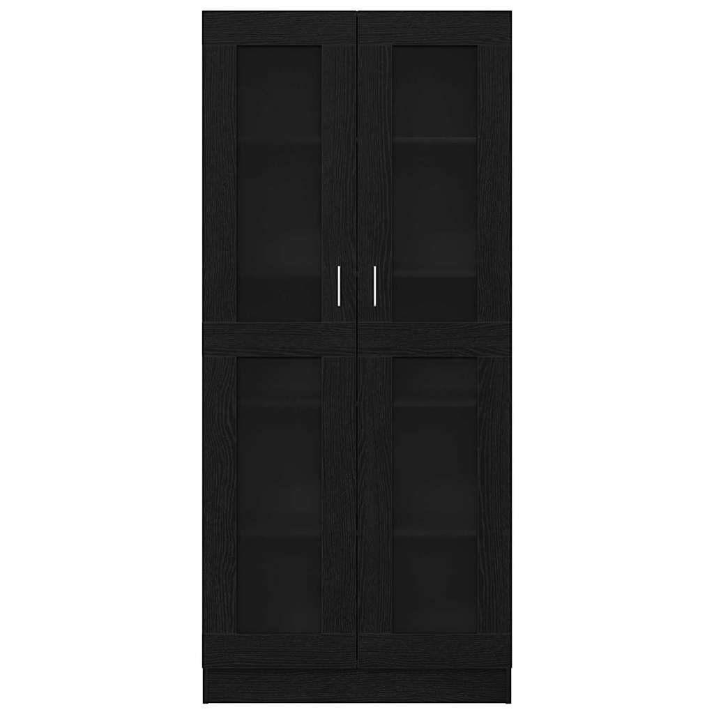 Book Cabinet Black oak 82.5 x 30.5 x 185 cm Engineered Wood
