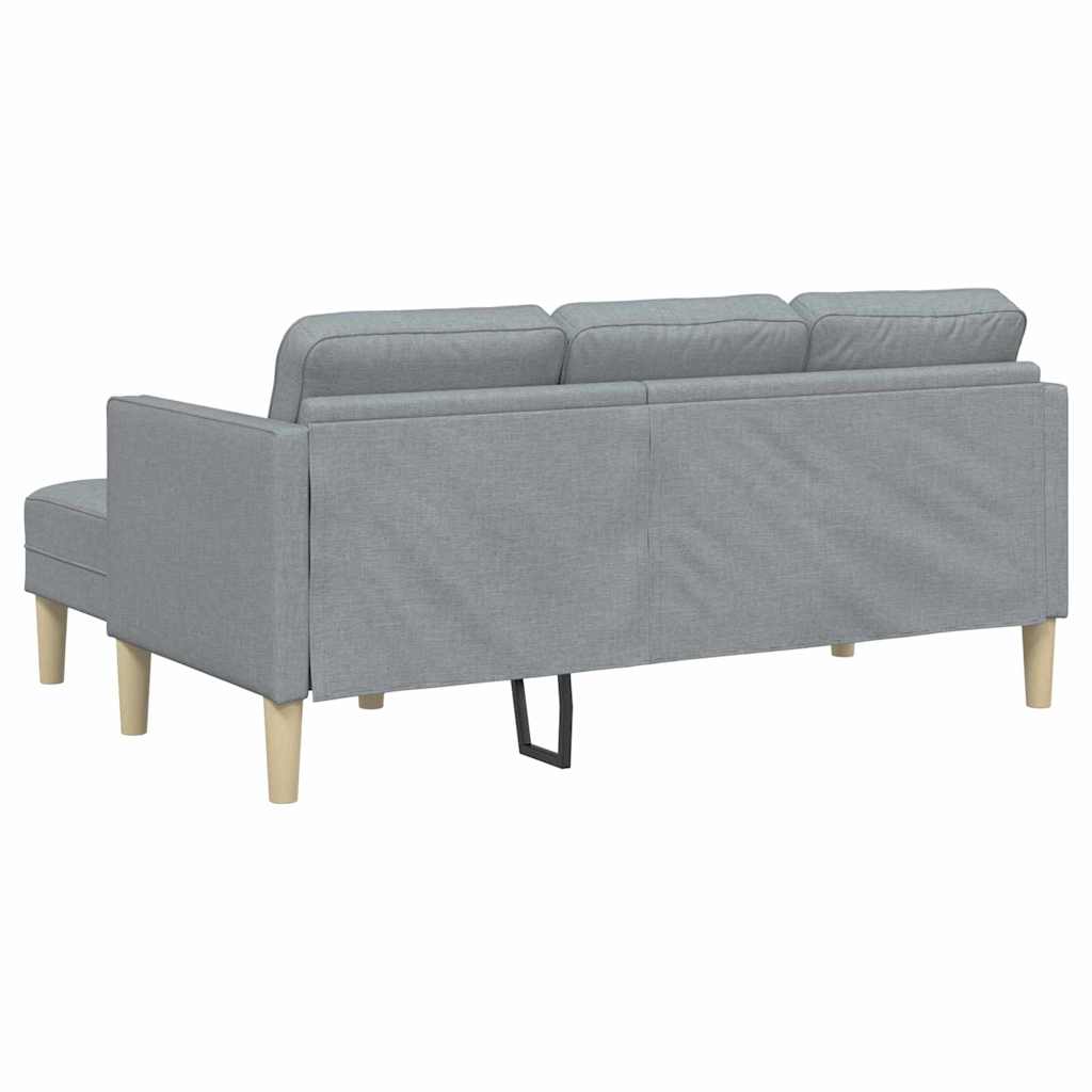 Sofa Set with Cushion Light Grey Polyester