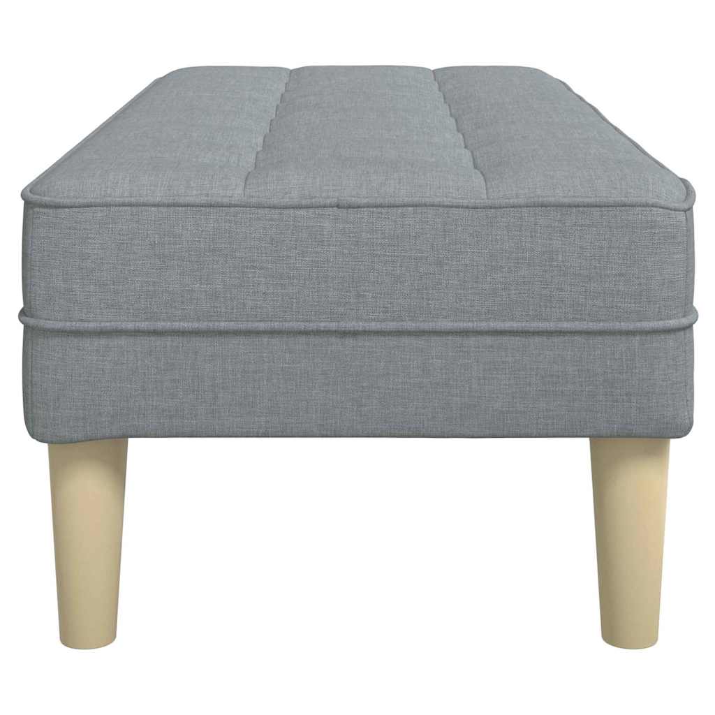 Bench with Cushion Light Grey 113 x 57 x 39 cm Fabric