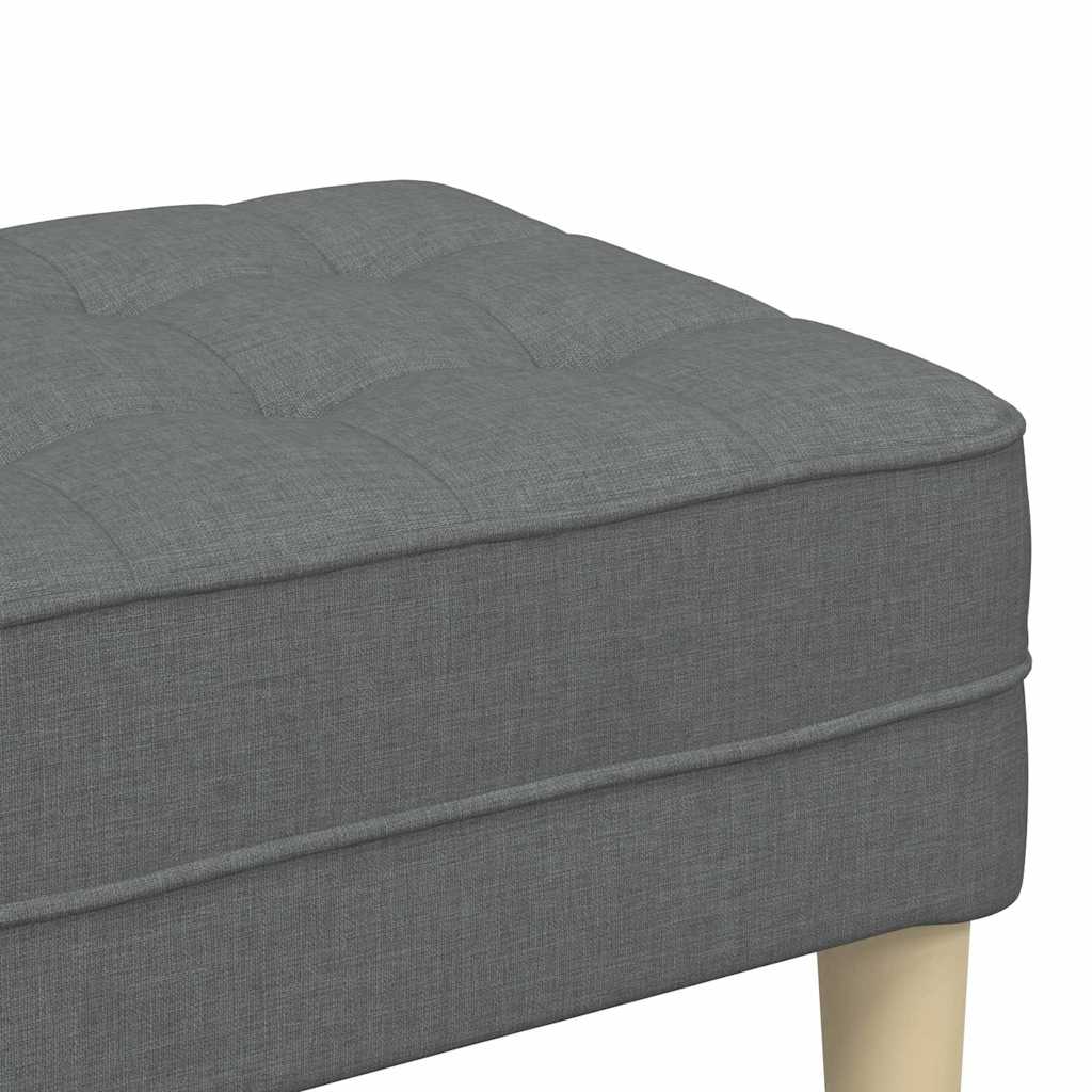 Bench with Cushion Dark Grey 113 x 57 x 39 cm Fabric