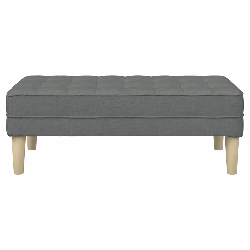 Bench with Cushion Dark Grey 113 x 57 x 39 cm Fabric