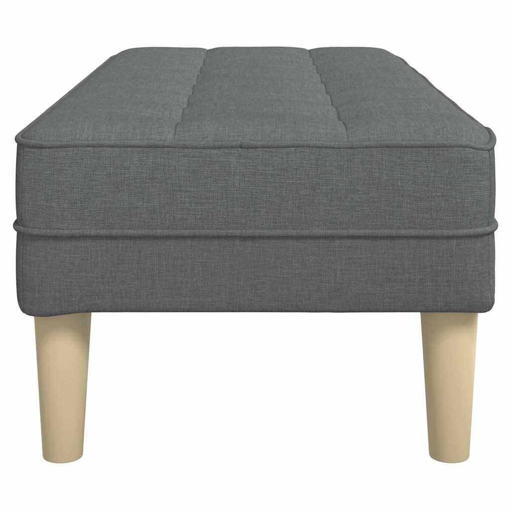 Bench with Cushion Dark Grey 113 x 57 x 39 cm Fabric