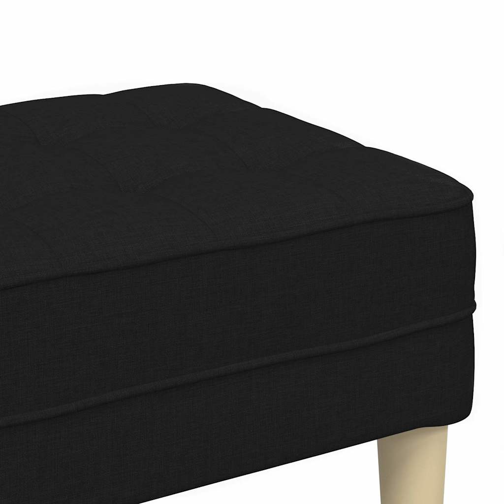 Bench Black 113 x 57 x 39 cm Fabric