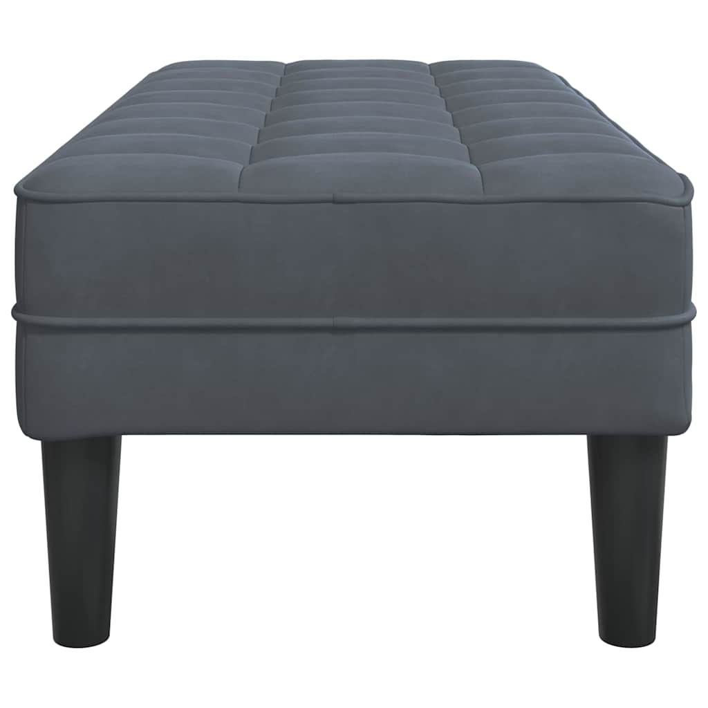 Bench Dark grey 113 x 57 x 39 cm Velvet
