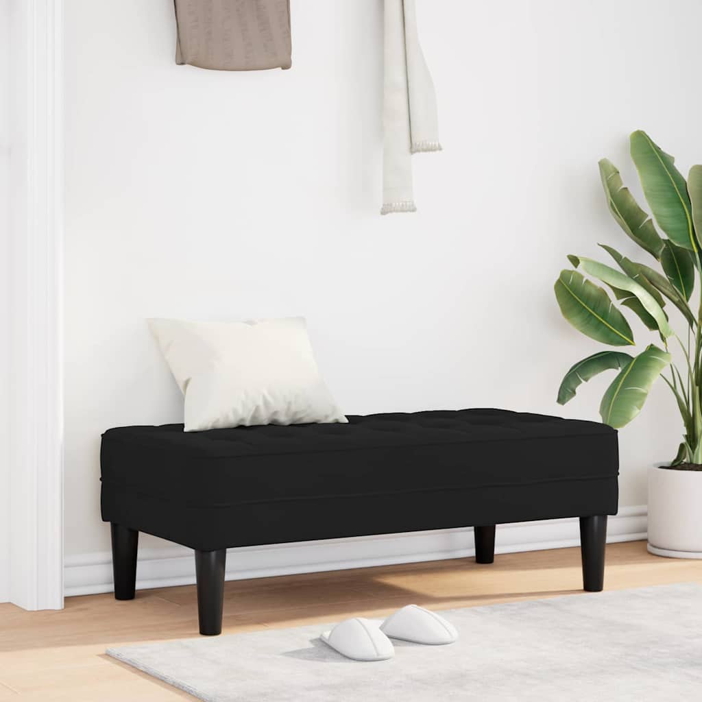 Bench Black 113 x 57 x 39 cm Velvet