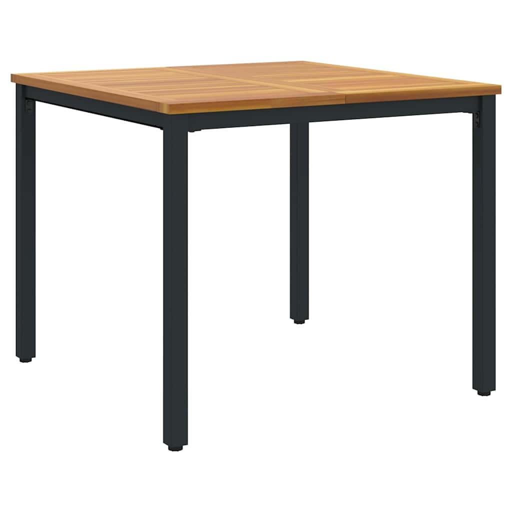 Outdoor Tables Natural and black 90 x 90 x 75 cm