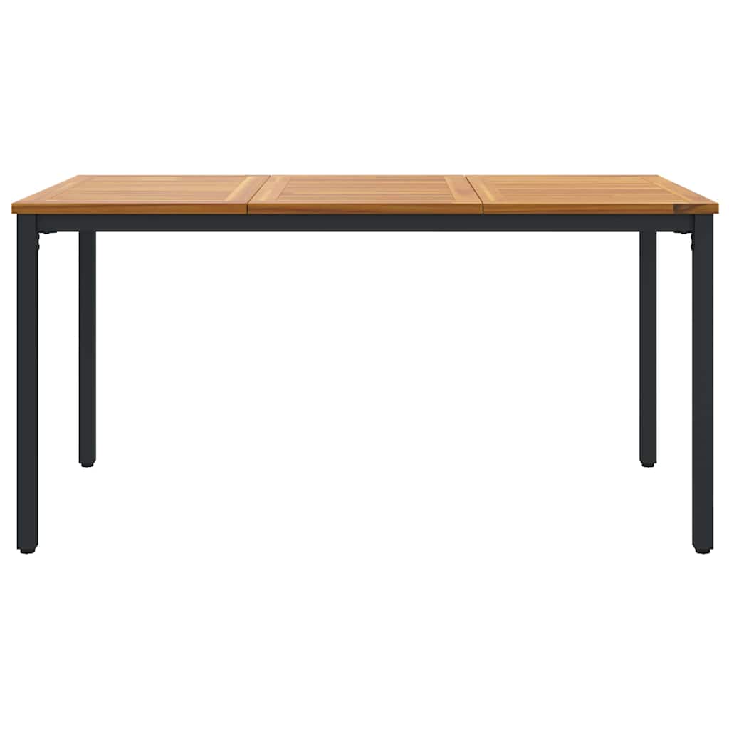 Outdoor Table Natural and Black 150 x 90 x 75 cm