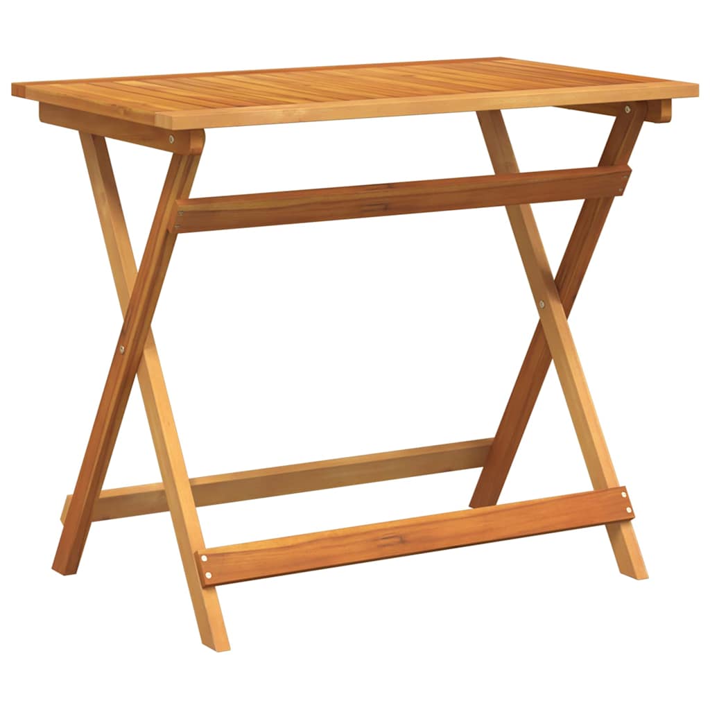 Garden Table Folding Brown 90 x 55 x 75 cm Solid Acacia Wood
