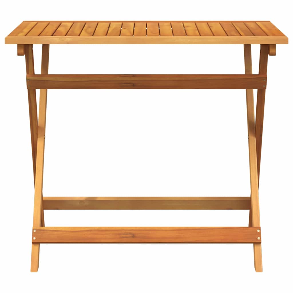 Garden Table Folding Brown 90 x 55 x 75 cm Solid Acacia Wood