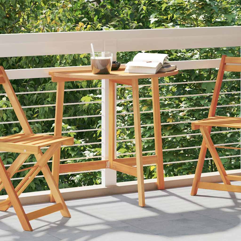 Garden Table Folding Brown 78 x 46 x 75 cm Solid Acacia wood