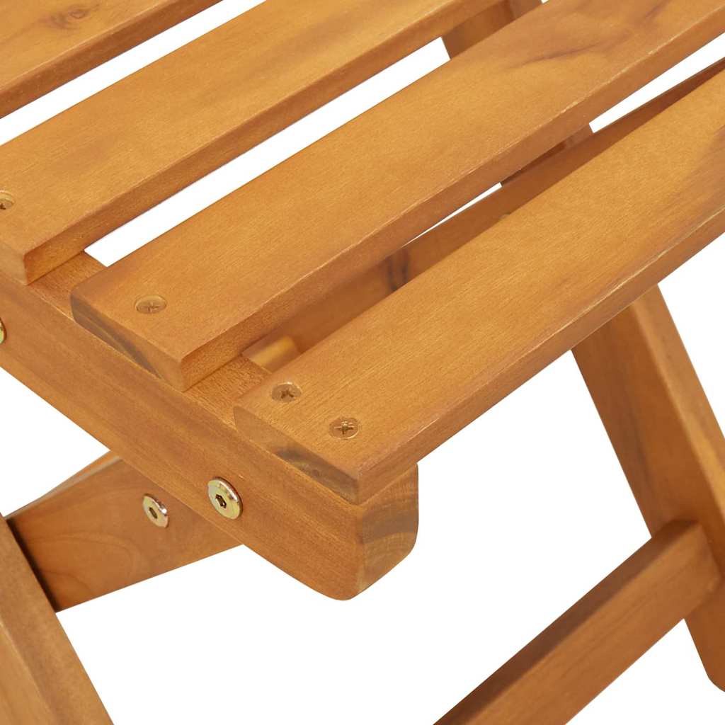 Outdoor Bistro Chairs with Cushion 2 pcs Solid Acacia Wood
