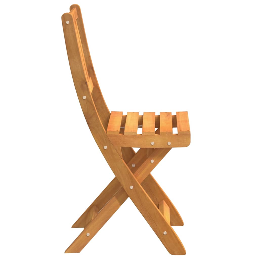 Outdoor Bistro Chairs with Cushion 2 pcs Solid Acacia Wood