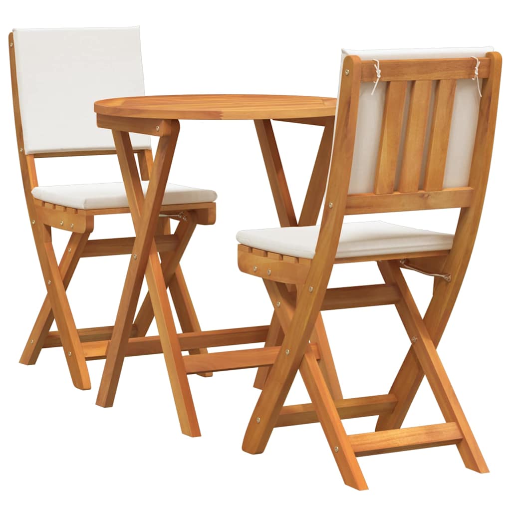Bistro Set 3 pcs Oil Natural Solid Acacia Wood