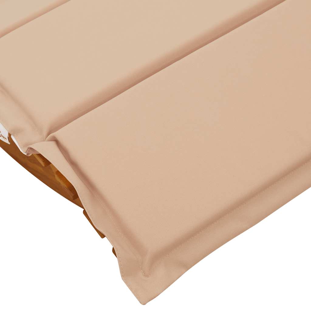 Rocking Sun Lounger with Cushion Solid Wood Acacia