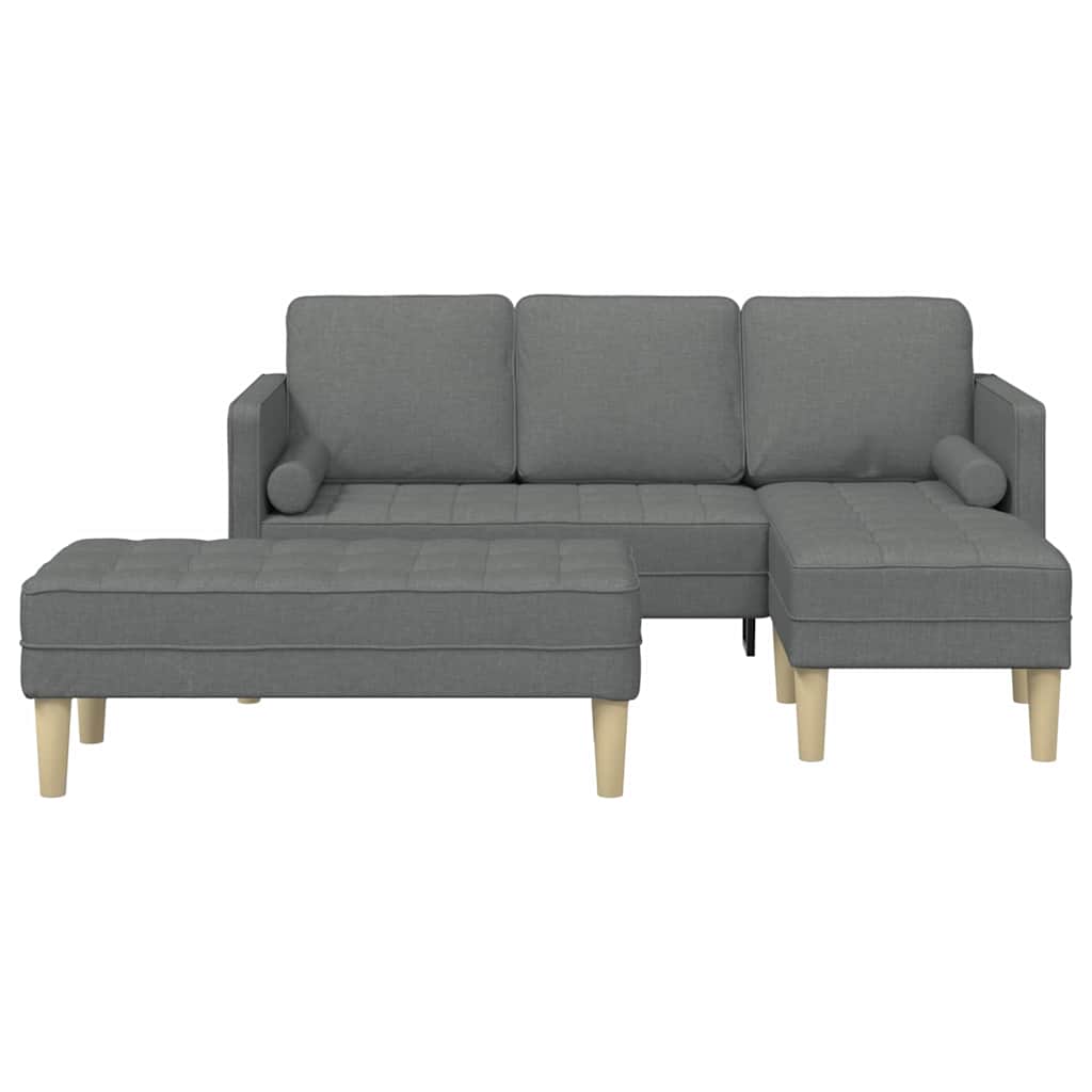 Sofa Set 2 pcs Dark grey 173 x 131 x 67 cm Fabric
