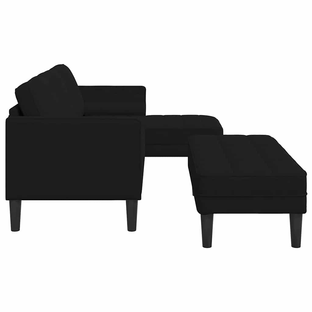 Sofa Set 2 pcs Black 173 x 131 x 67 cm Velvet