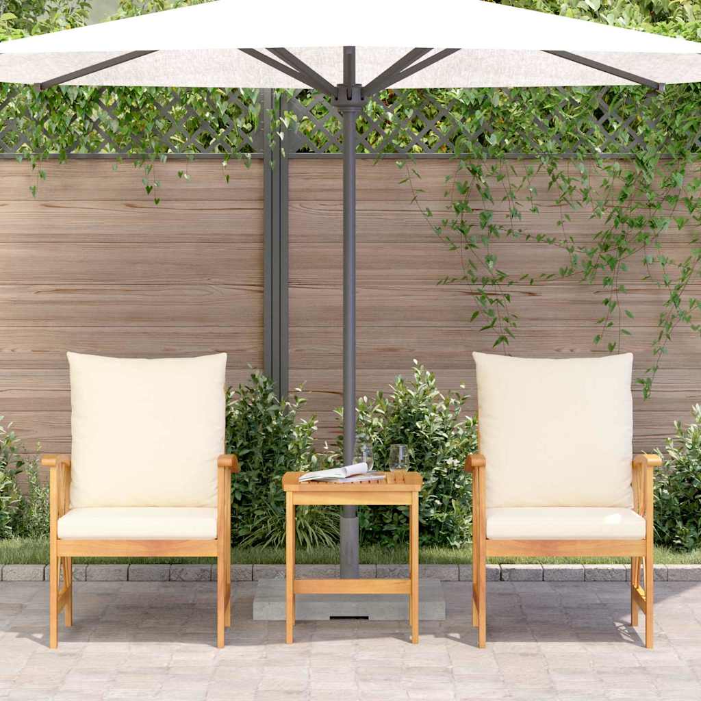 Garden Sofa Set 3 pcs Oil Natural Solid Acacia Wood