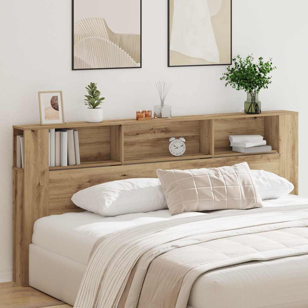 Headboard Cabinet 220 x 18.5 x 104.5 cm Engineered wood