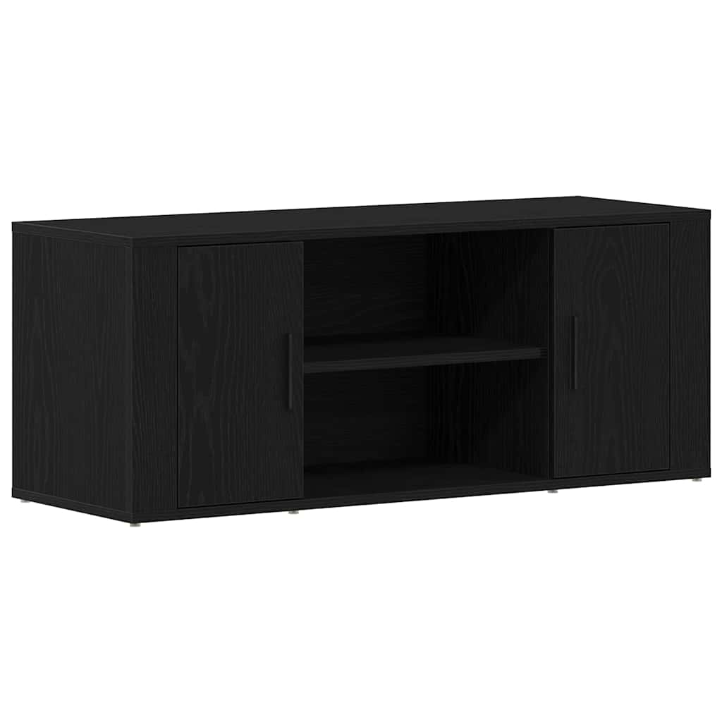 TV Cabinet Black oak 100 x 35 x 40 cm Engineered wood
