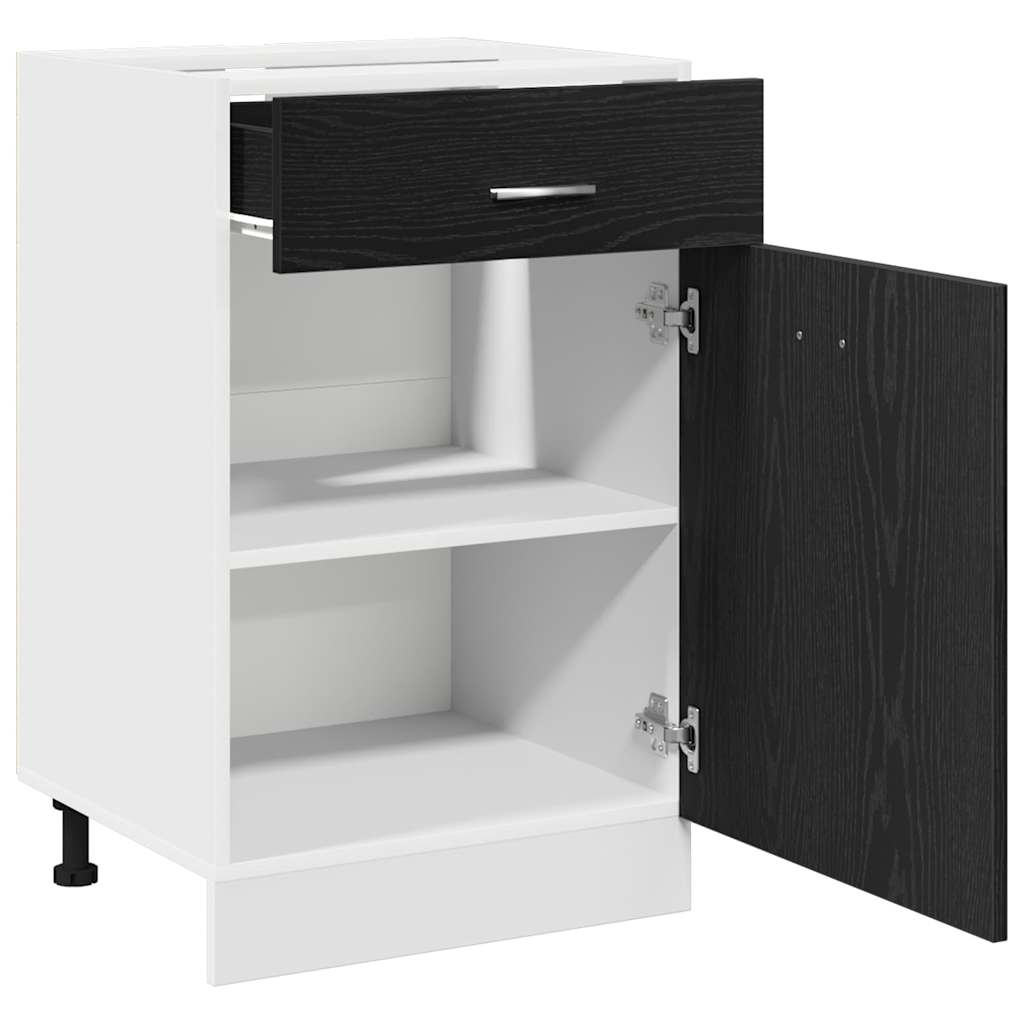 Hanging Cabinet Black Oak 50 x 46 x 81,5 cm Engineered Wood