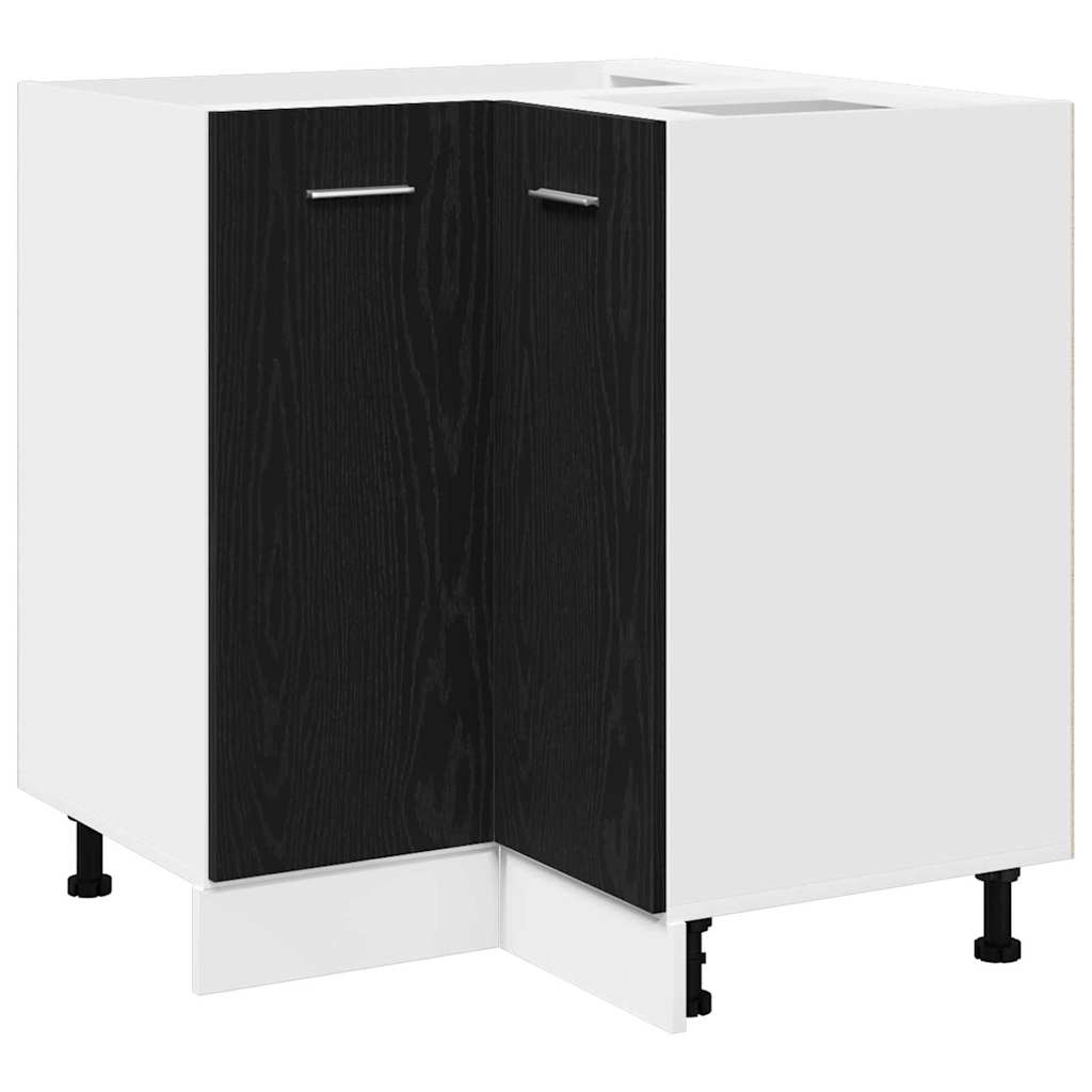 Corner Bottom Cabinet Riga Black oak 75,5 x 75,5 x 81,5 cm