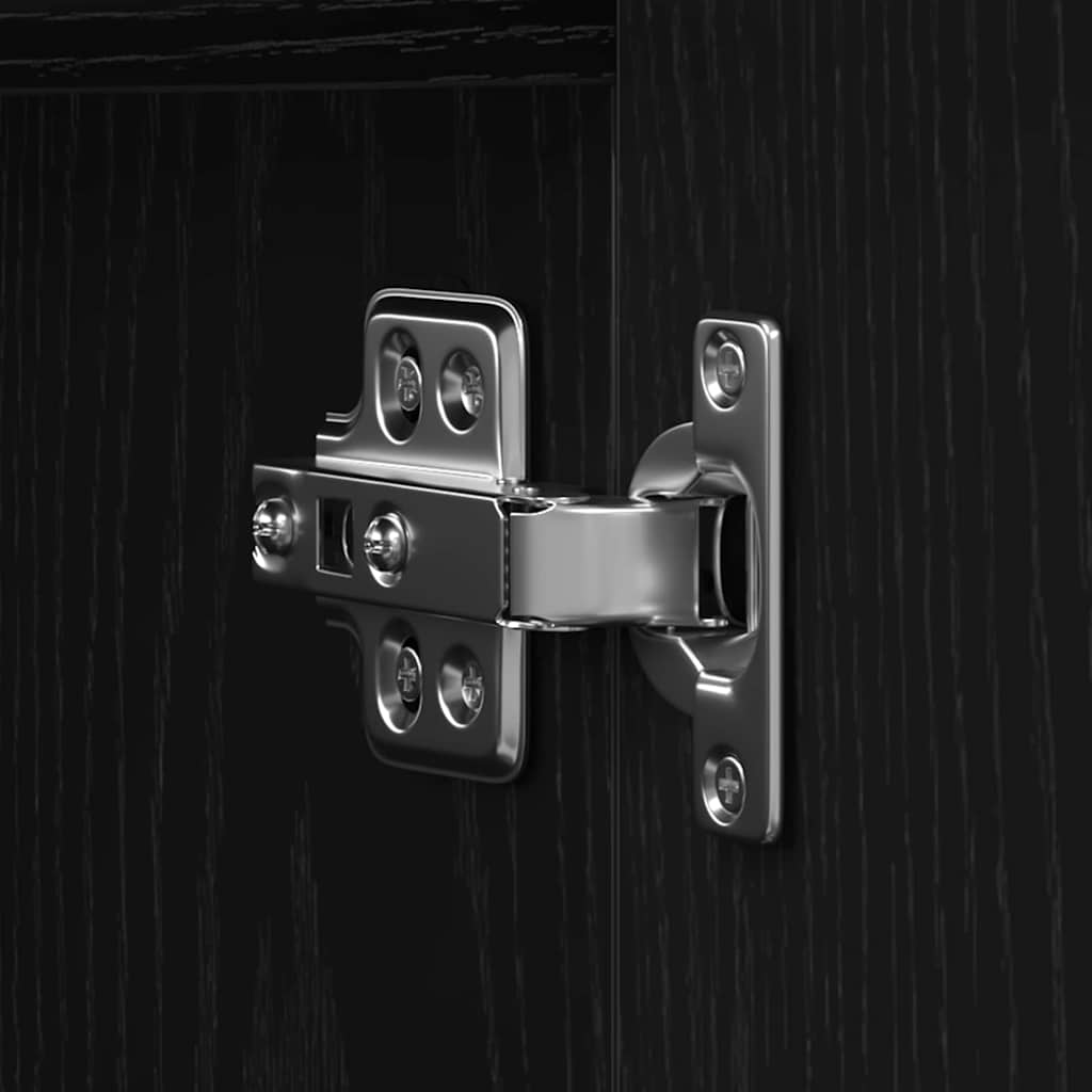 TV Cabinet Black oak 200 x 25 x 44 cm Engineered wood