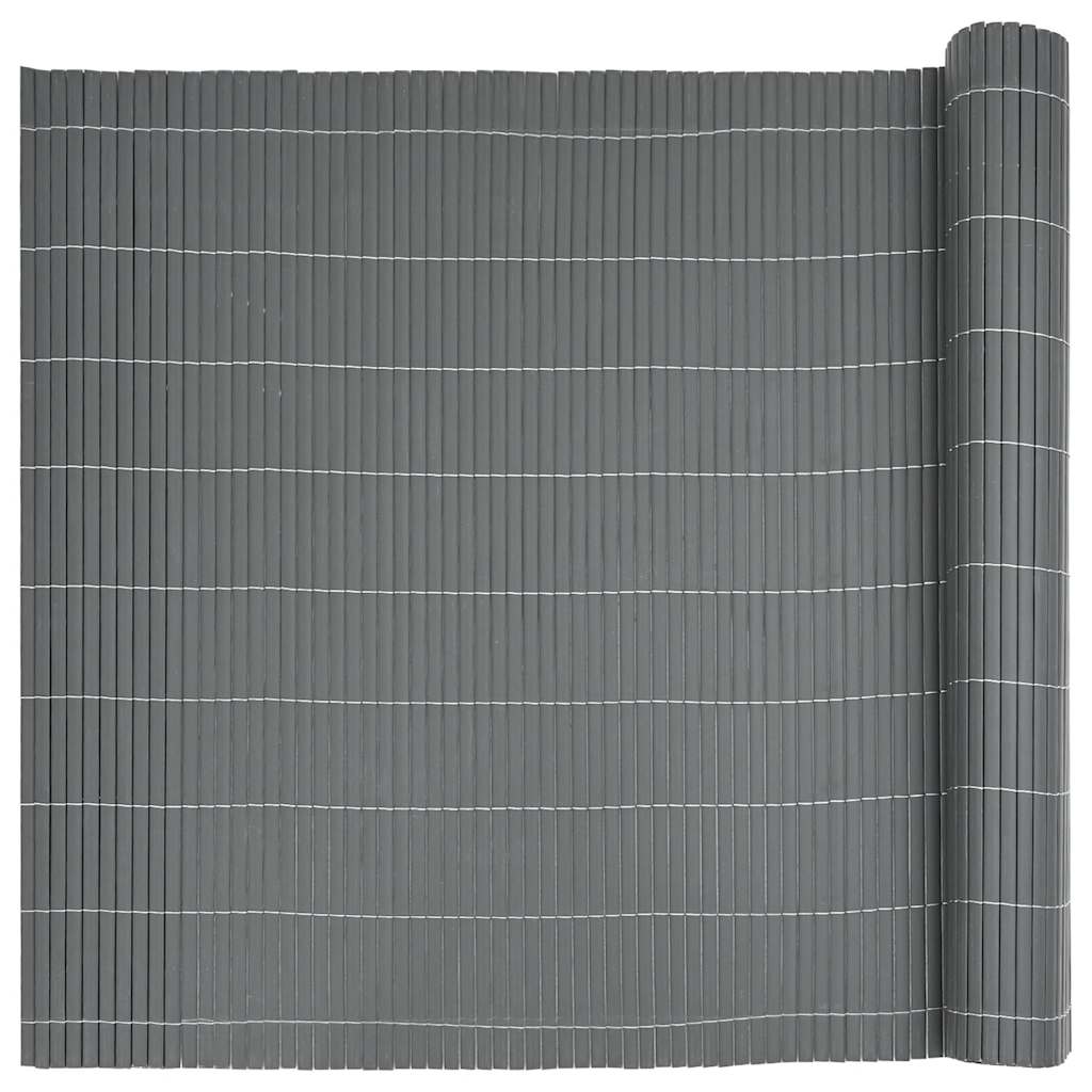 Garden Fence Double-Sided Grey 1.8x5 m PVC