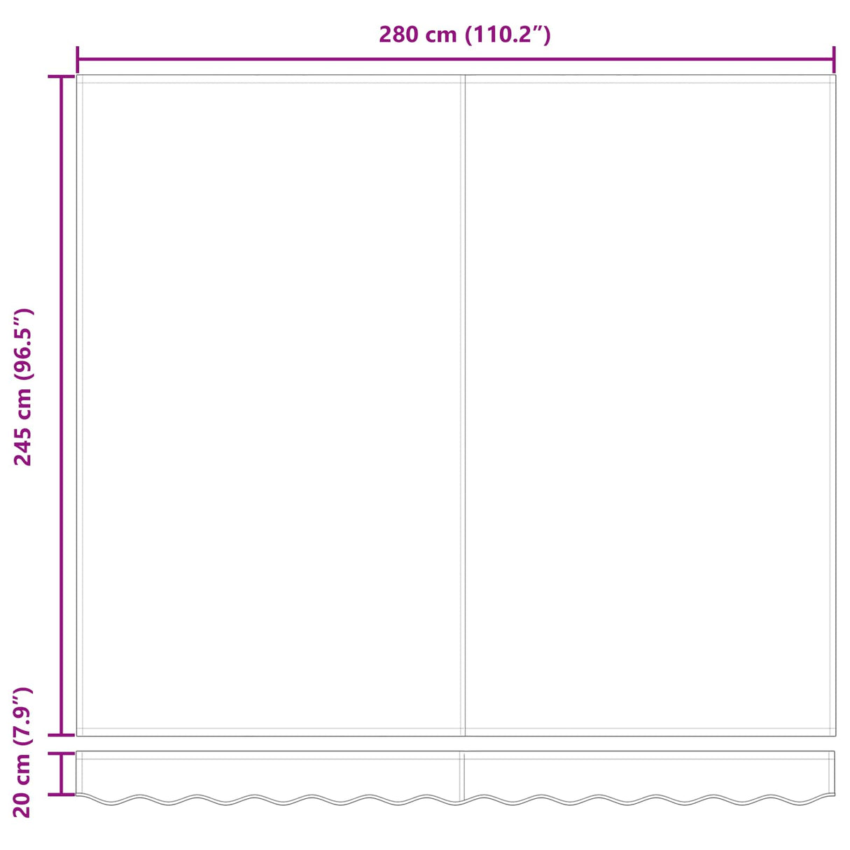 Retractable Awning Beige 300 x 250 cm Polyester and Aluminium