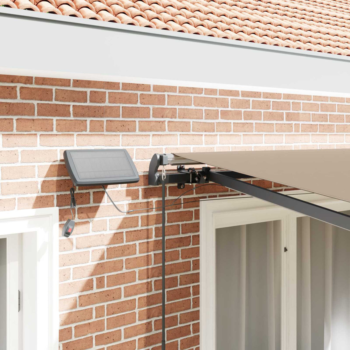 Retractable Awning Beige 300 x 250 cm Fabric and Aluminium