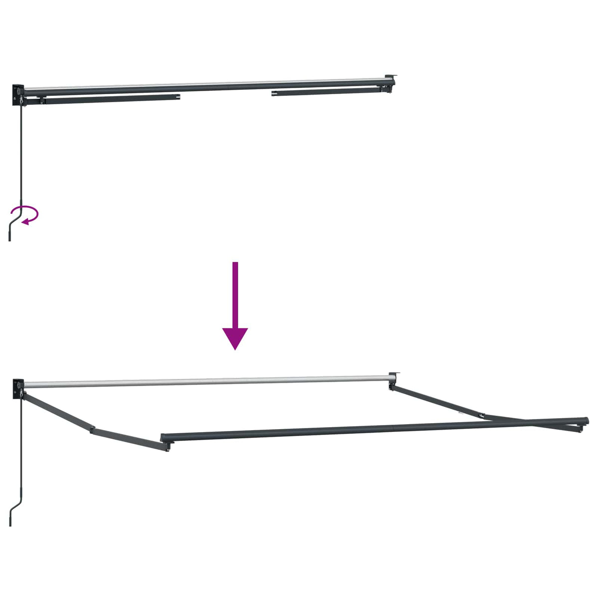 Retractable Awning Beige 300 x 250 x 165 cm