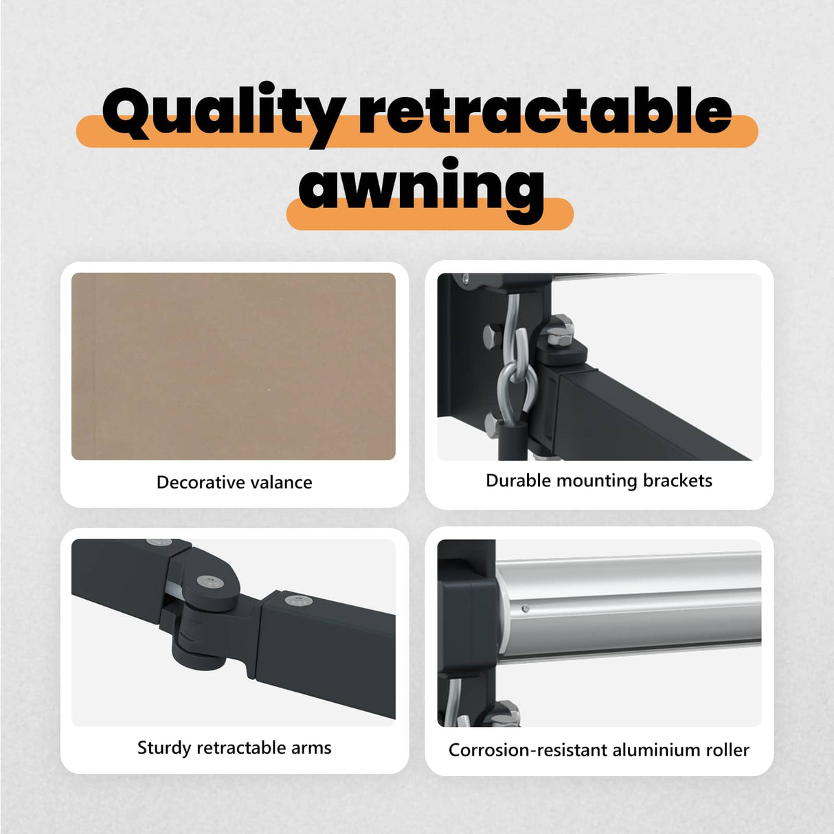 Retractable Awning Beige 400 x 300 cm