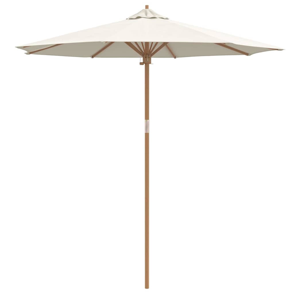 Garden Parasol Cream white 240 x 240 x 260 cm Bamboo