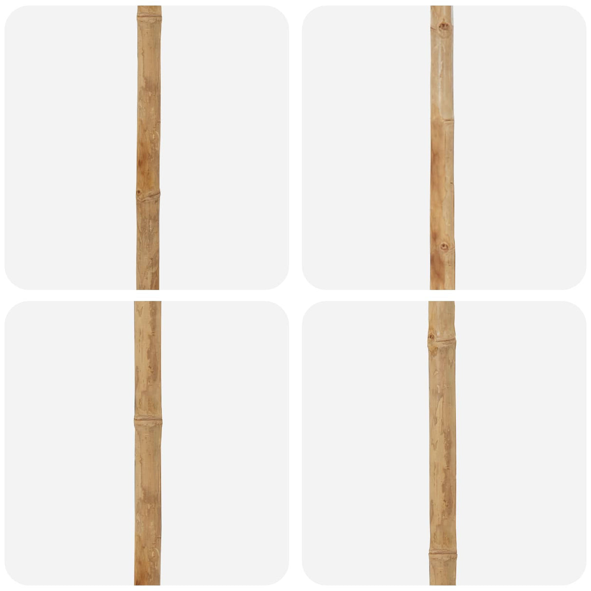 Garden Parasol Cream White Ø 270 x 260 cm Bamboo