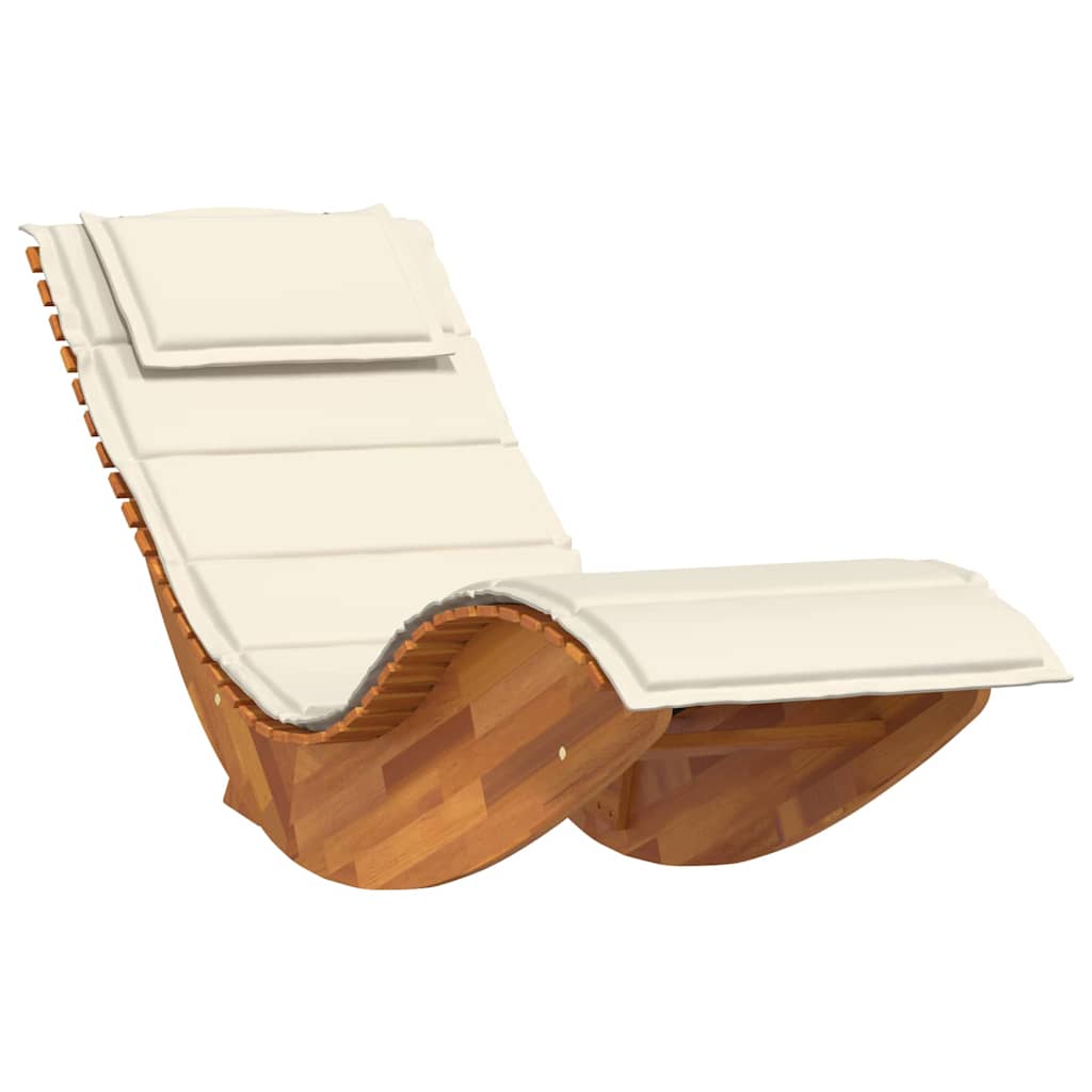 Sun Lounger 2 pcs Solid Acacia Wood Brown