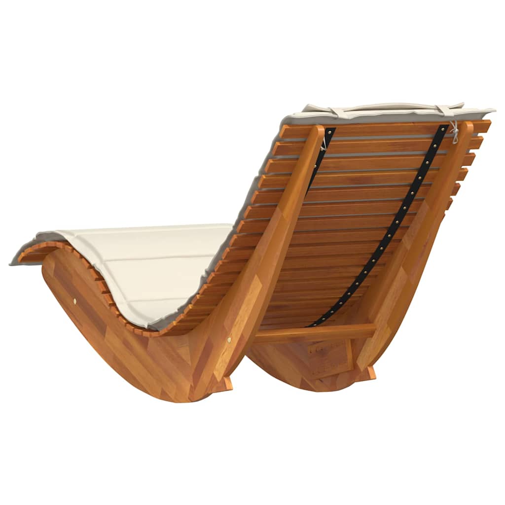 Sun Lounger 2 pcs Solid Acacia Wood Brown