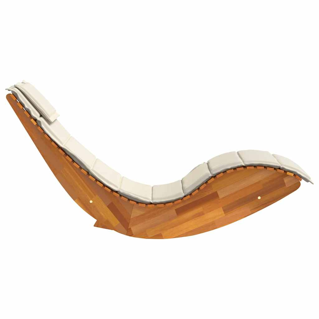 Sun Lounger 2 pcs Solid Acacia Wood Brown