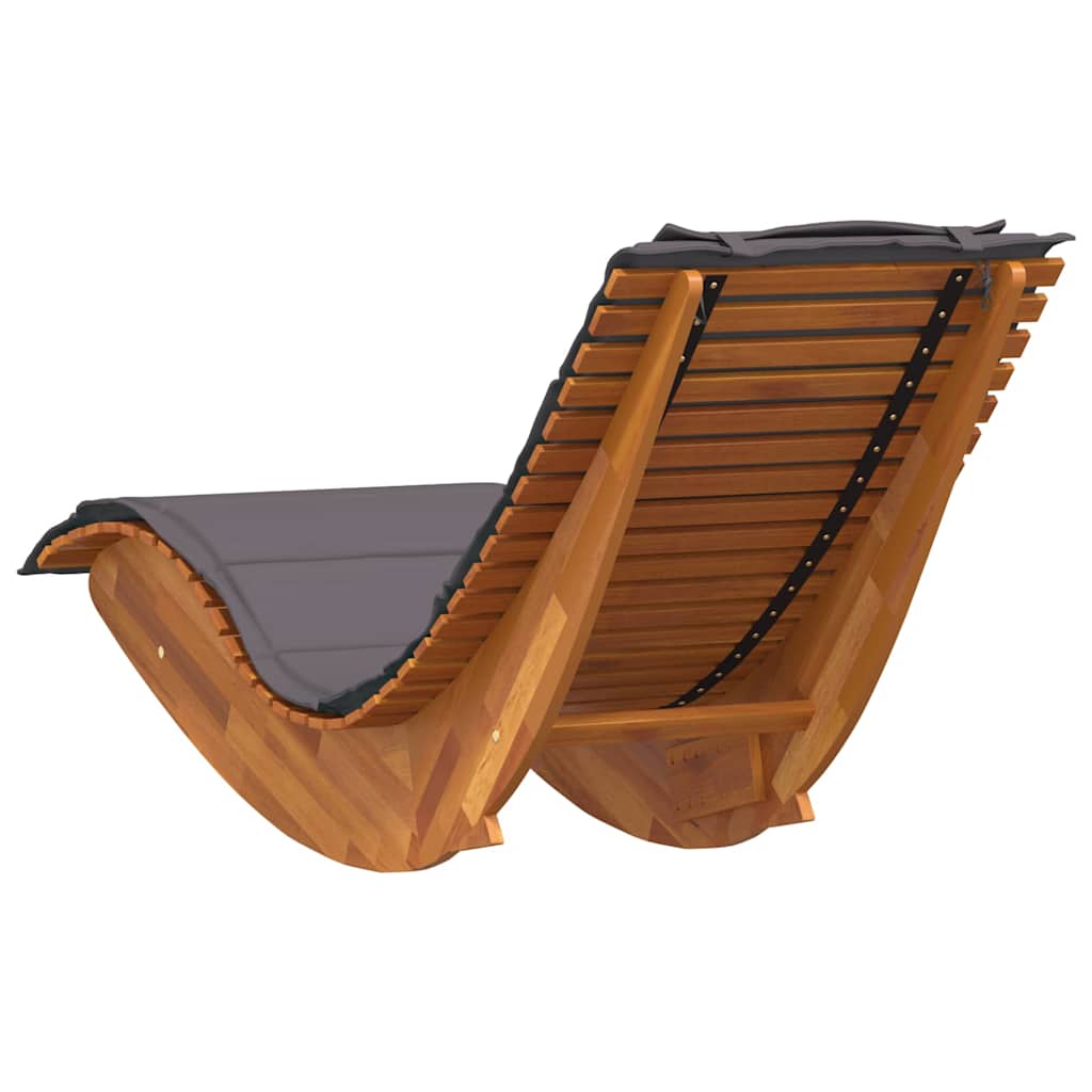 Sun Lounger 2 pcs Solid Acacia Wood Brown