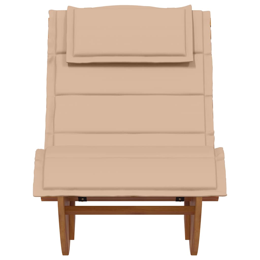 Sun Lounger 2 pcs Solid Acacia Wood Brown