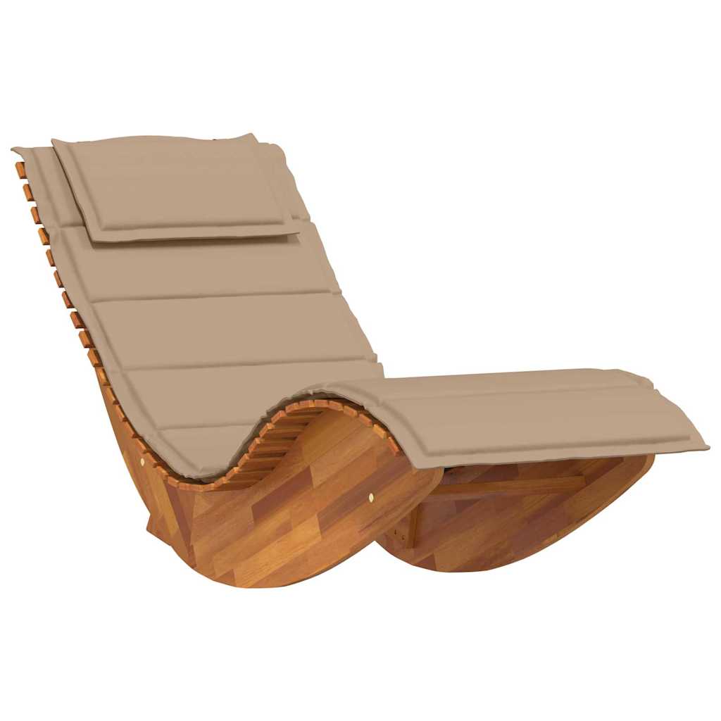 Sun Lounger 2 pcs Solid Acacia Wood Brown