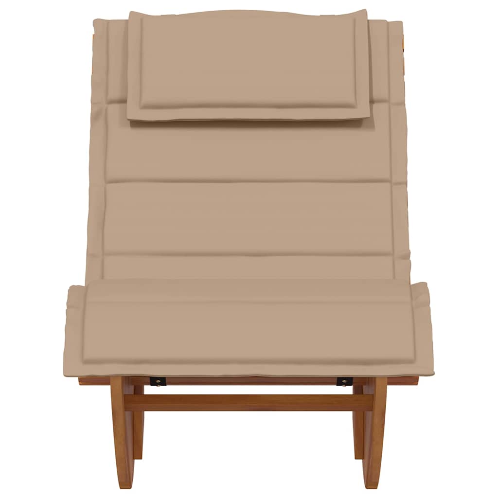 Sun Lounger 2 pcs Solid Acacia Wood Brown