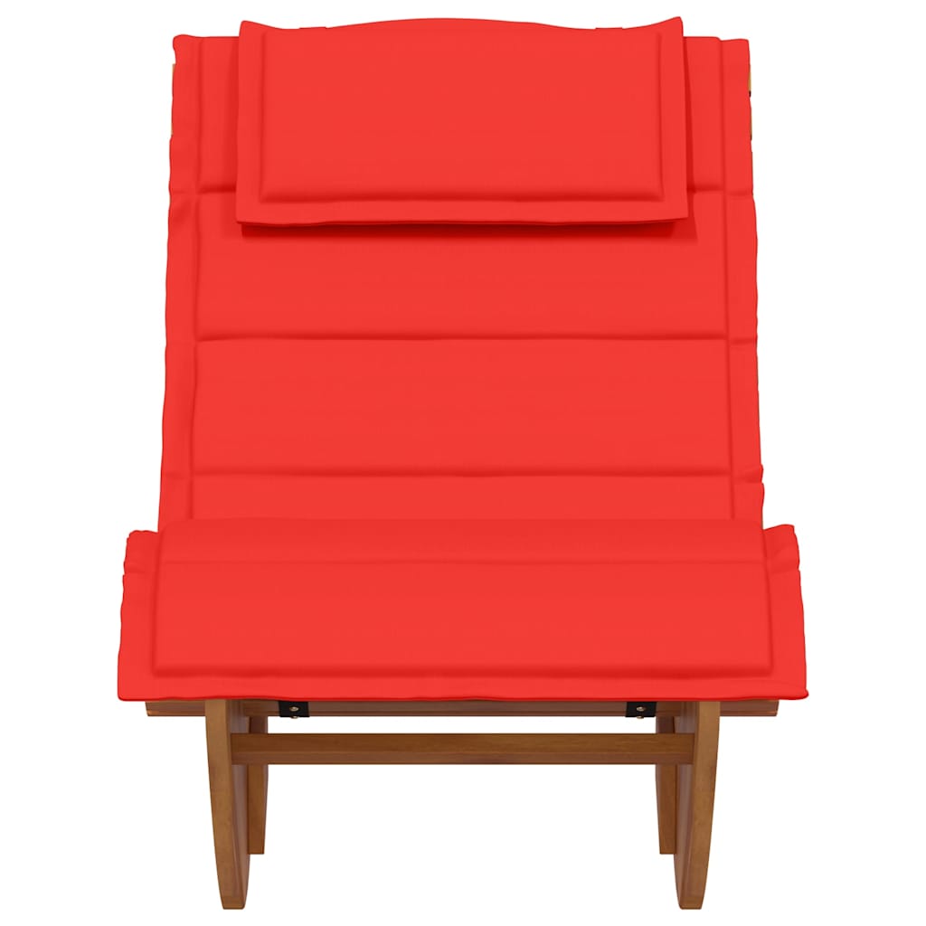 Sun Lounger 2 pcs Solid Acacia Wood Brown