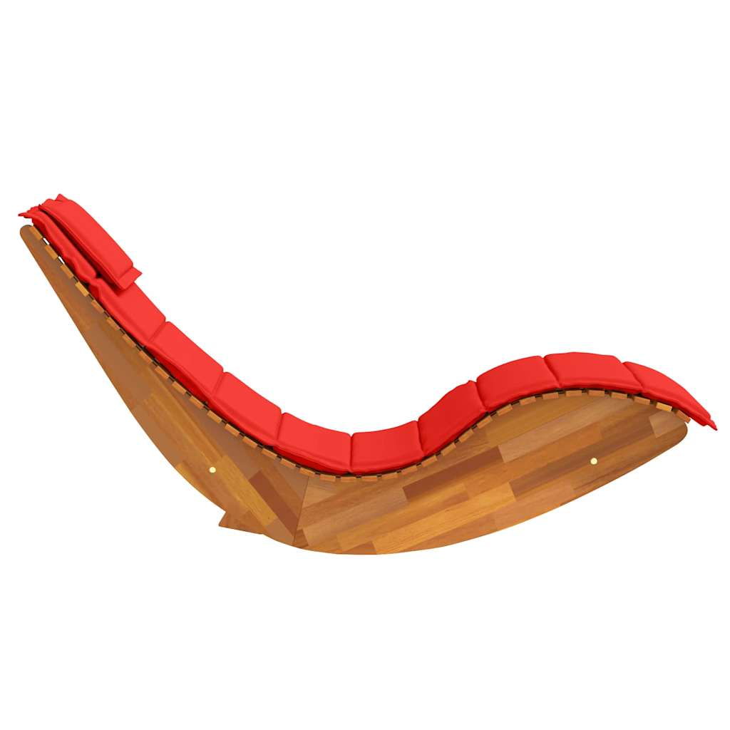 Sun Lounger 2 pcs Solid Acacia Wood Brown
