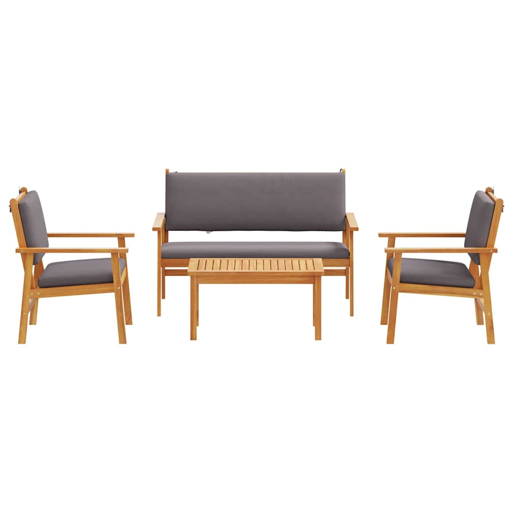Garden Sofa Set 4 pcs Brown 120 x 65.5 x 79 cm