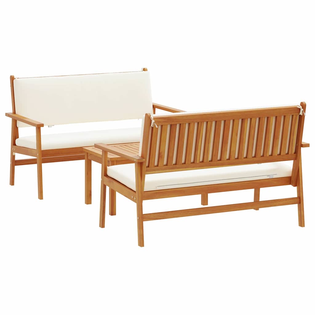 Garden Sofa Set 3 pcs Brown 120 x 65.5 x 79 cm