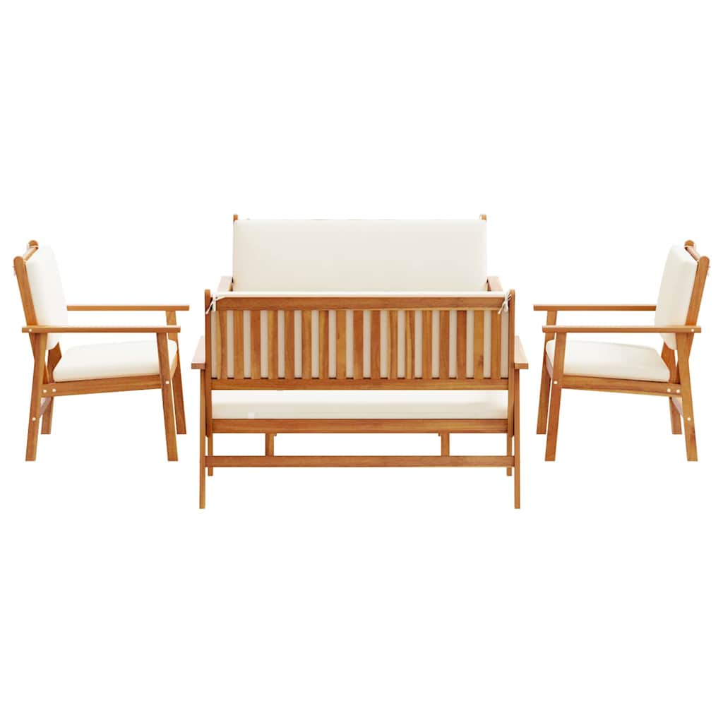 Garden Sofa Set with Cushion 5 pcs Brown Solid Acacia wood