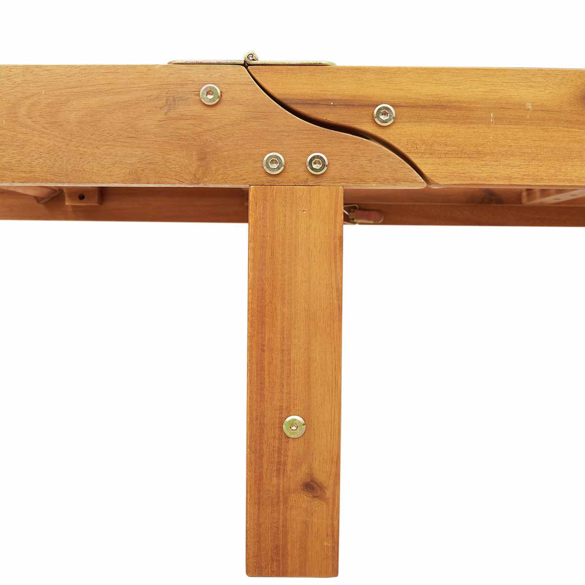 Sun Lounger Brown 125 x 200 x 84 cm Solid Acacia Wood